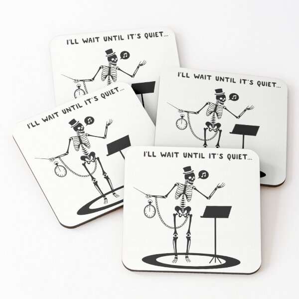 Item preview, Funny Skeleton, Band Director, Marching Band, Orchestra Teacher, Funny Conductor, I'll Wait Until It's Quiet, Music Teacher designed and sold by DesignDenDo ⭐⭐⭐⭐⭐.