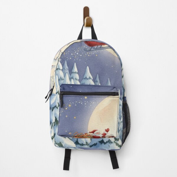 Item preview, Santa’s Starlit Flight Over the Snowy Pines designed and sold by Dream Bloom Gallery.