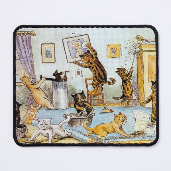 Item preview, Loise Wain Cats Housework help designed and sold by QualitySolution.
