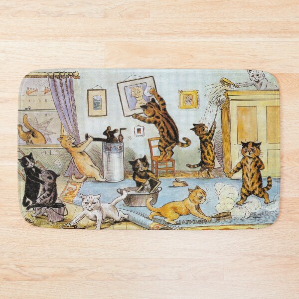 Item preview, Loise Wain Cats Housework help designed and sold by QualitySolution.