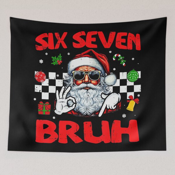 Item preview, Christmas Santa Six Seven Bruh 67 Meme  designed and sold by JEFDodsonArt.