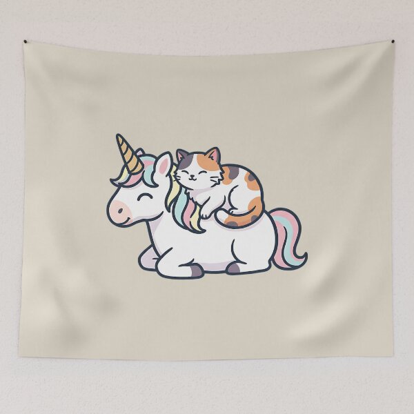 Item preview, Cat Riding a Unicorn designed and sold by dudelinart.