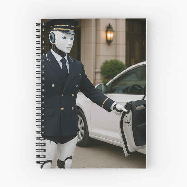 Item preview, “Robot Doorman – Future‑Ready Valet Service” designed and sold by TheWonkyEaselCo.