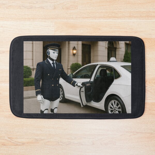 Item preview, “Robot Doorman – Future‑Ready Valet Service” designed and sold by TheWonkyEaselCo.
