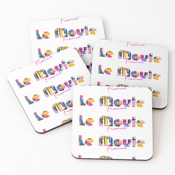 Item preview, Le Moule, France, Vibrant Abstract City Typography Art designed and sold by Wanderful-roads.