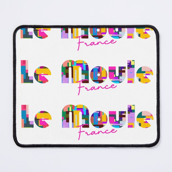 Item preview, Le Moule, France, Vibrant Abstract City Typography Art designed and sold by Wanderful-roads.