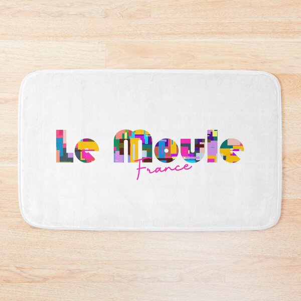 Item preview, Le Moule, France, Vibrant Abstract City Typography Art designed and sold by Wanderful-roads.
