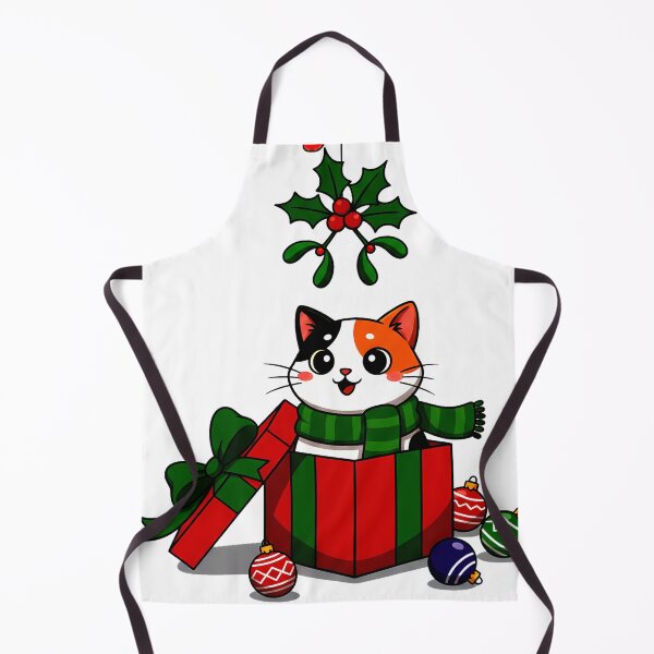 Item preview, Calico Cat in Gift Box – “Merry X’mas” Whimsical Holiday Greeting Design designed and sold by meesub.