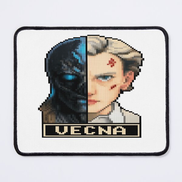 Item preview, Vecna Split Reality – Stranger Things Pixel Art Horror Sticker Two Faces of Darkness – Vecna Pixel Art Sticker designed and sold by Gurjeetpixelart.