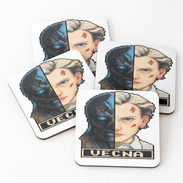 Item preview, Vecna Split Reality – Stranger Things Pixel Art Horror Sticker Two Faces of Darkness – Vecna Pixel Art Sticker designed and sold by Gurjeetpixelart.