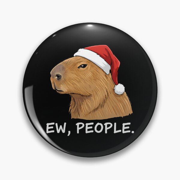 Item preview, Capybara Ew People Santa Hat Holiday Mood designed and sold by nryum.