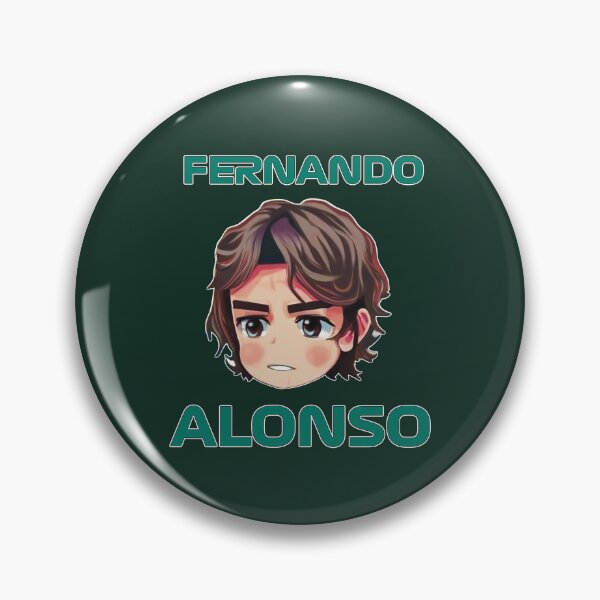 Item preview, F1 driver Fernando Alonso illustration in Chibi anime style designed and sold by PoleToWin.