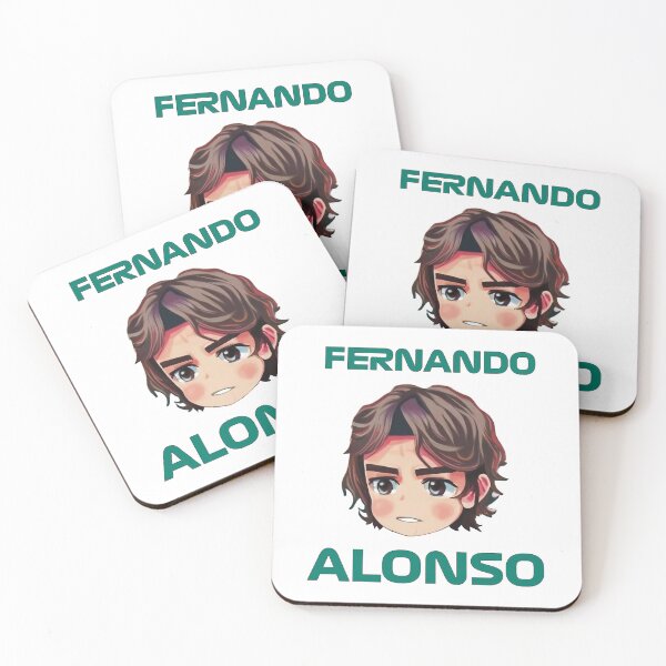 Item preview, F1 driver Fernando Alonso illustration in Chibi anime style designed and sold by PoleToWin.