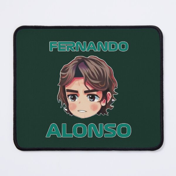 Item preview, F1 driver Fernando Alonso illustration in Chibi anime style designed and sold by PoleToWin.