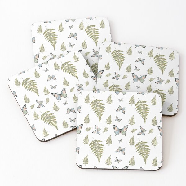 Item preview, Fern and Butterfly Elegant Pattern designed and sold by Teenidesign .