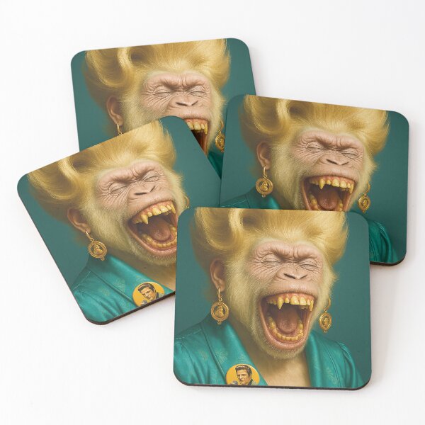 Item preview, funny monkey with a wig designed and sold by Mauswohn.