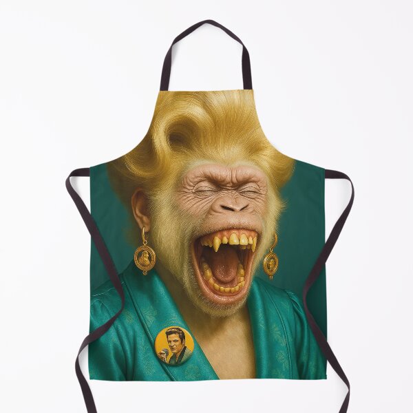 Item preview, funny monkey with a wig designed and sold by Mauswohn.