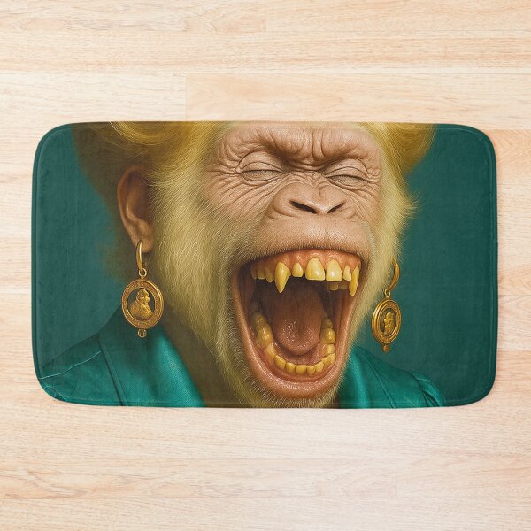 Item preview, funny monkey with a wig designed and sold by Mauswohn.