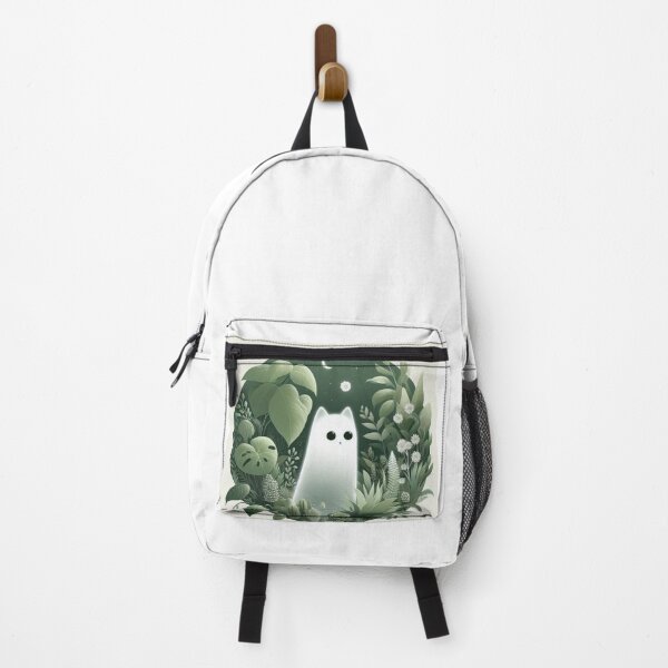 Item preview, Ghost Cat in Moonlit Botanical Garden designed and sold by BigBlueArt.