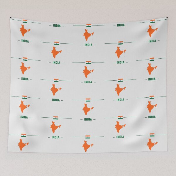 Item preview, India United – Tricolor Flag & Map Fusion designed and sold by mashmosh.