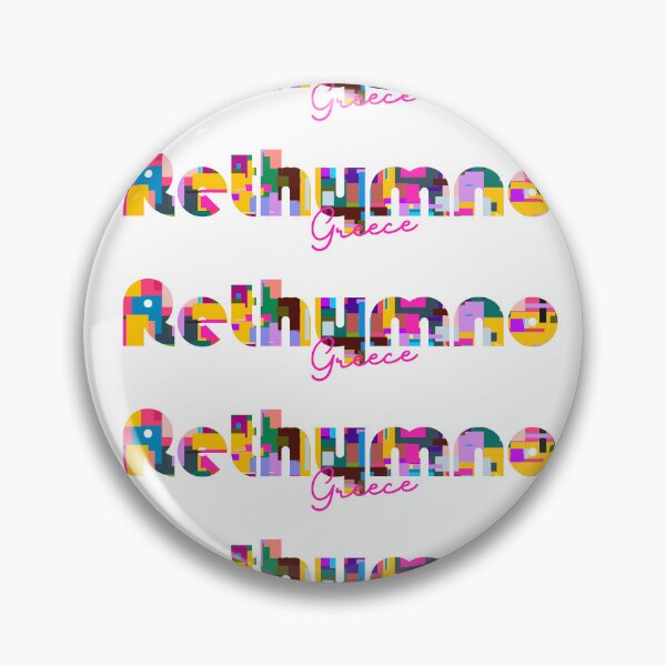 Item preview, Rethymno, Greece, Vibrant Abstract City Typography Art designed and sold by Wanderful-roads.