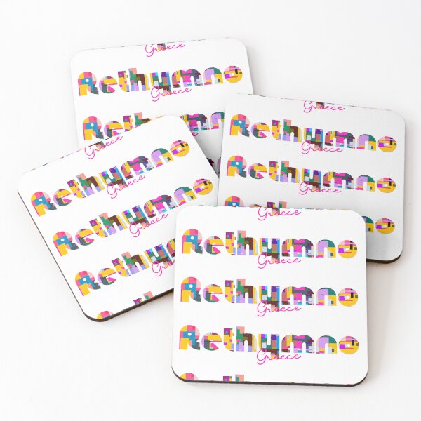 Item preview, Rethymno, Greece, Vibrant Abstract City Typography Art designed and sold by Wanderful-roads.