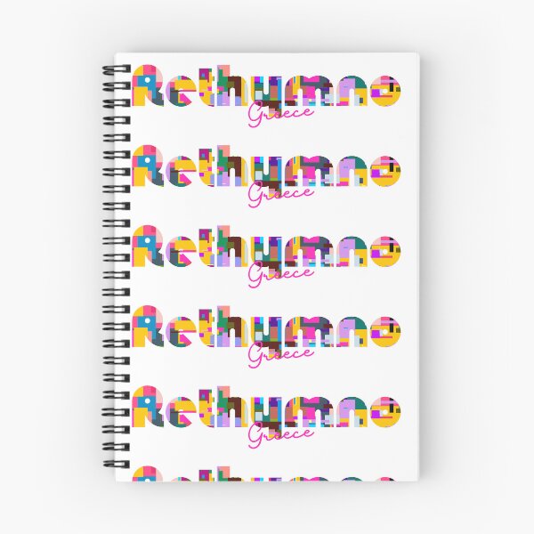 Item preview, Rethymno, Greece, Vibrant Abstract City Typography Art designed and sold by Wanderful-roads.