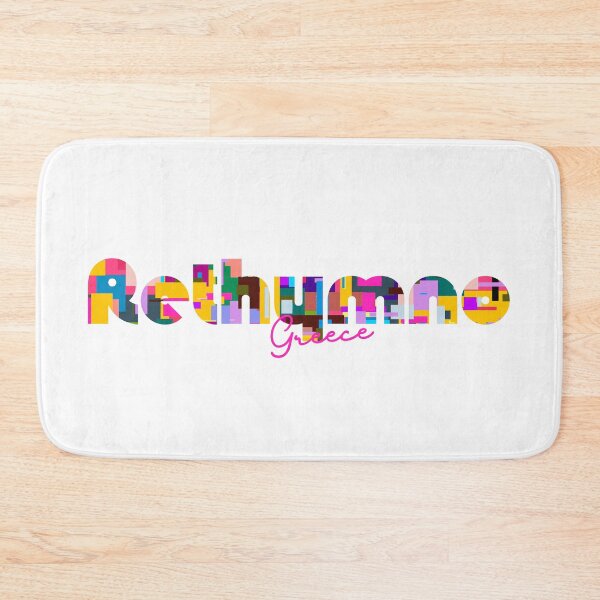 Item preview, Rethymno, Greece, Vibrant Abstract City Typography Art designed and sold by Wanderful-roads.