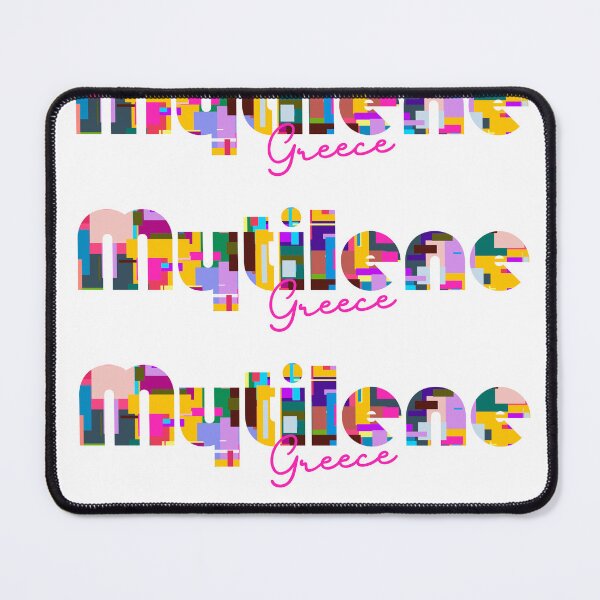 Item preview, Mytilene, Greece, Vibrant Abstract City Typography Art designed and sold by Wanderful-roads.