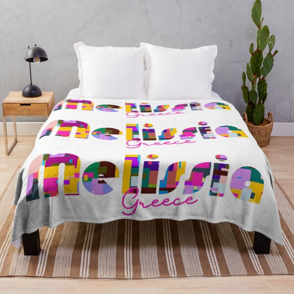 Item preview, Melissia, Greece, Vibrant Abstract City Typography Art designed and sold by Wanderful-roads.