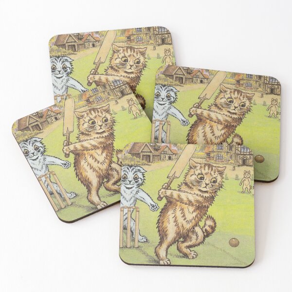 Item preview, Loise Wain Cats Playing Cricket designed and sold by QualitySolution.