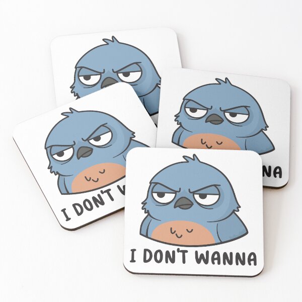 Item preview, Grumpy Bird Sticker | I Don't Wanna Funny Introvert Mood designed and sold by STEAM & DREAM.
