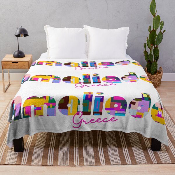 Item preview, Amaliada, Greece, Vibrant Abstract City Typography Art designed and sold by Wanderful-roads.