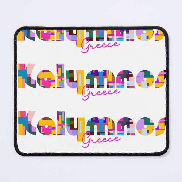 Item preview, Kalymnos, Greece, Vibrant Abstract City Typography Art designed and sold by Wanderful-roads.