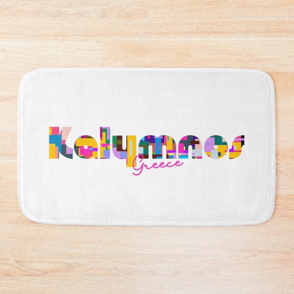 Item preview, Kalymnos, Greece, Vibrant Abstract City Typography Art designed and sold by Wanderful-roads.