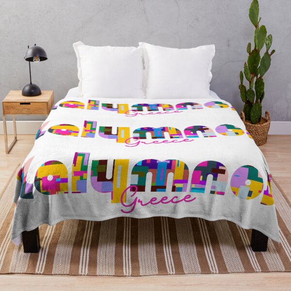 Item preview, Kalymnos, Greece, Vibrant Abstract City Typography Art designed and sold by Wanderful-roads.