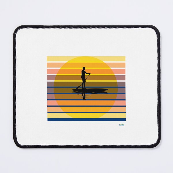 Item preview, Man paddleboarding at sunset: Retro Sports Design designed and sold by SlanTee.
