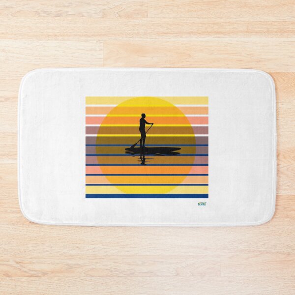 Item preview, Man paddleboarding at sunset: Retro Sports Design designed and sold by SlanTee.