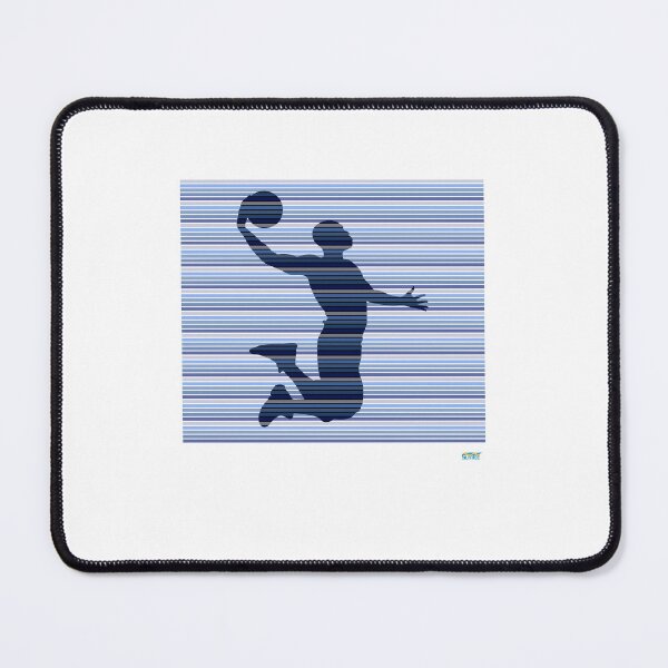 Item preview, SLAM DUNK T SHIRT with blue stripes: Retro abstract basketball shirt designed and sold by SlanTee.