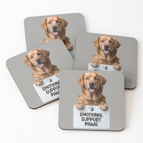 Item preview, Cute Golden Retriever - Emotional Support Paws  designed and sold by SolaoLab.