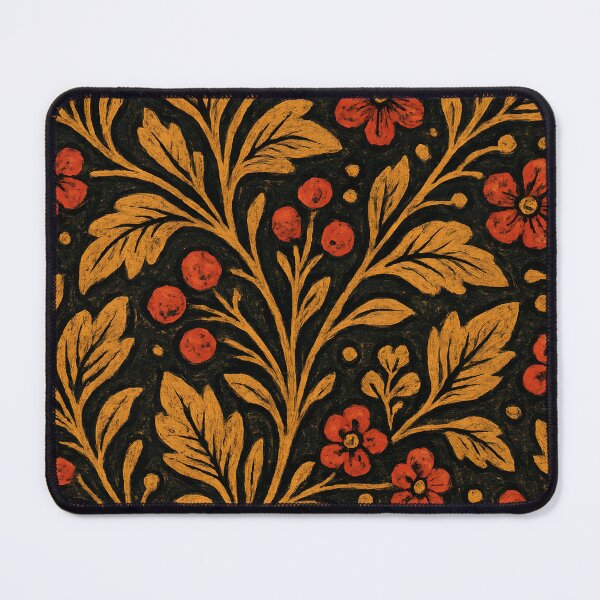 Item preview, Russian Khokhloma Folk Floral Tapestry – Golden Foliage designed and sold by Artsy-With.