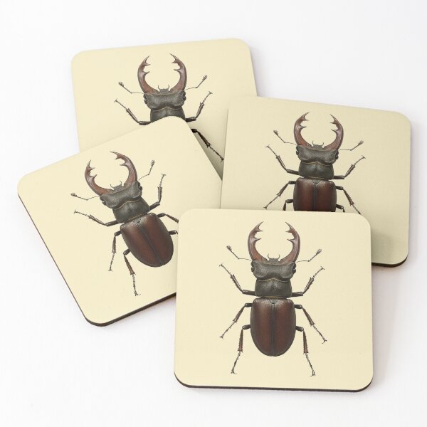 Item preview, “Stag Beetle Majesty – Horned Insect Illustration” designed and sold by TheWonkyEaselCo.