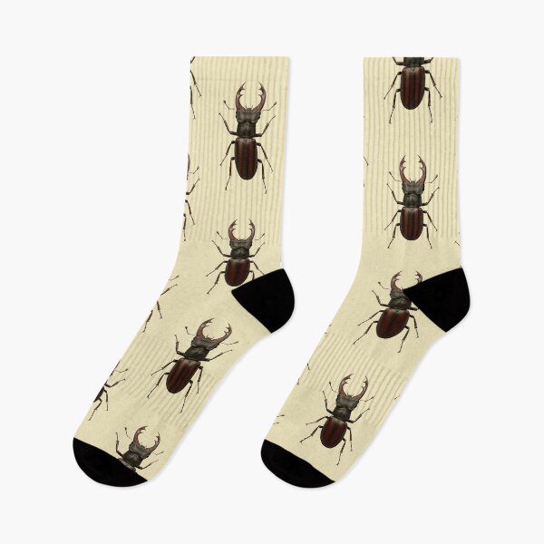 Item preview, “Stag Beetle Majesty – Horned Insect Illustration” designed and sold by TheWonkyEaselCo.
