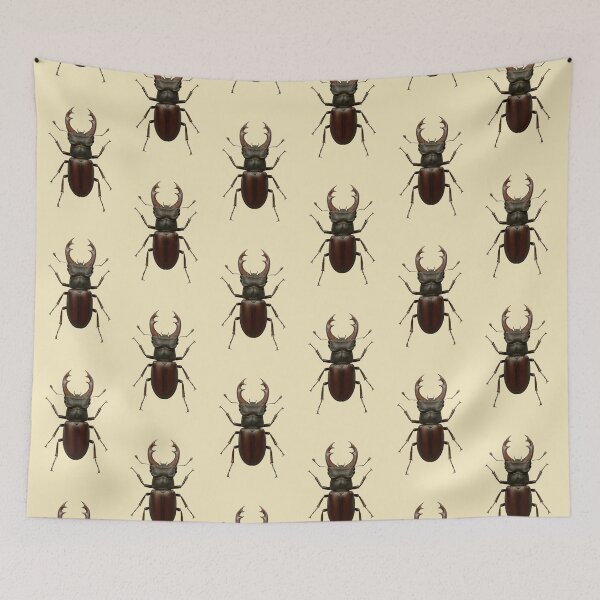 Item preview, “Stag Beetle Majesty – Horned Insect Illustration” designed and sold by TheWonkyEaselCo.
