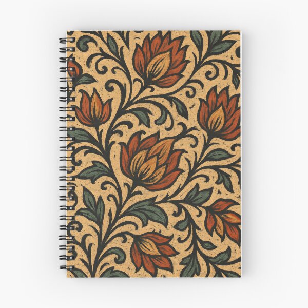 Item preview, Russian Khokhloma Folk Tapestry – Firebird Feather Flourish designed and sold by Artsy-With.