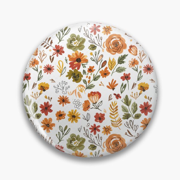 Item preview, Rustic Autumn Meadow: Watercolor Floral Pattern designed and sold by VIVID COLORS CLUB.