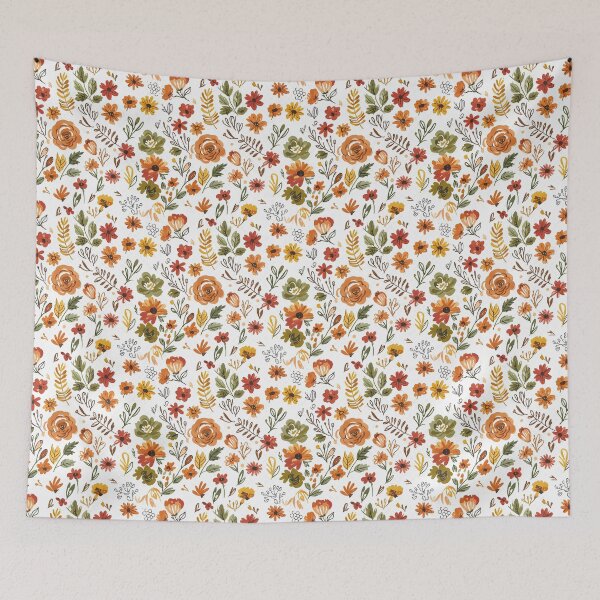 Item preview, Rustic Autumn Meadow: Watercolor Floral Pattern designed and sold by VIVID COLORS CLUB.