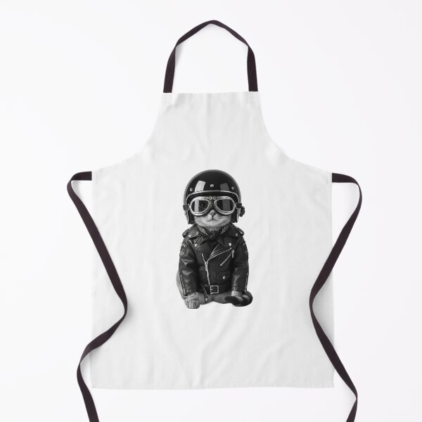 Item preview, Biker cat with motorcycle jacket, goggles, helmet designed and sold by PetPeter.