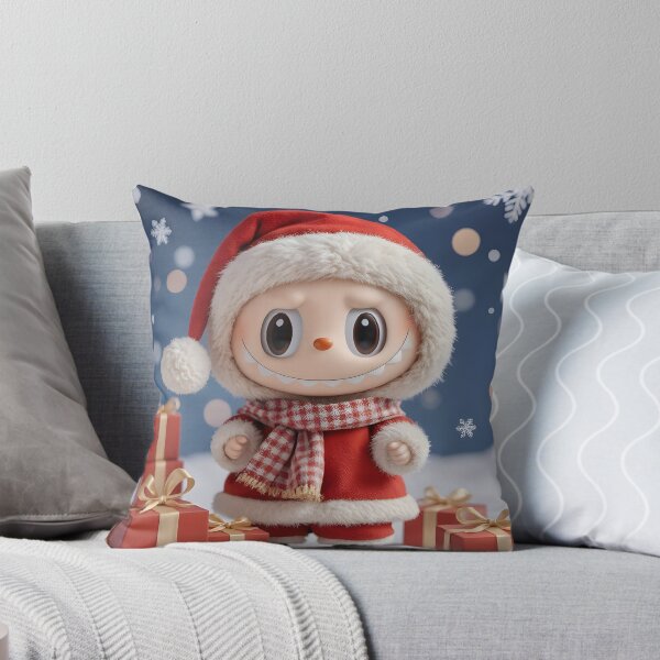 Item preview, Merry Christmas Labubu – Santa-Claus Outfit Snowy Scene Gifts designed and sold by EmeraldeaDesign.
