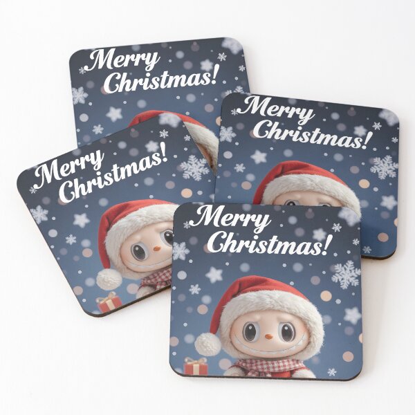 Item preview, Merry Christmas Labubu – Santa-Claus Outfit Snowy Scene Gifts designed and sold by EmeraldeaDesign.